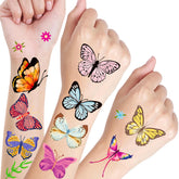 200 Pcs Butterfly Tattoos Temporary for Kids - 20 Sheets | Colorful & Waterproof Fake Tattoo Stickers for Girls | Beautiful Art Face Arm Body Sticker | Birthday Halloween Party Favors & Goodie Bags?